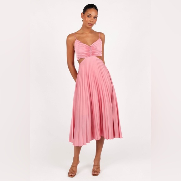 PETAL & PUP NIAMH MIDI DRESS - POPPY PINK B2938 - Picture 7 of 11